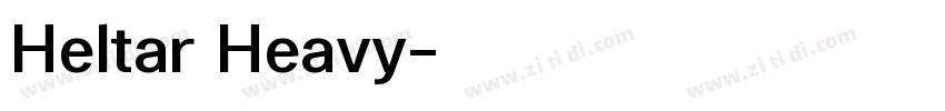 Heltar Heavy字体转换